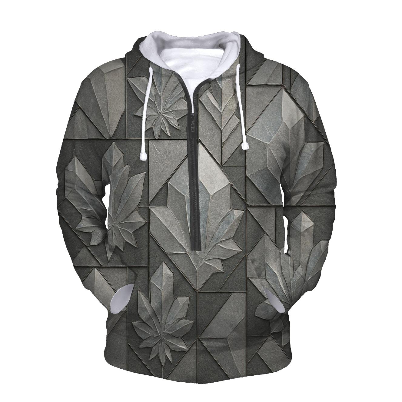 Frosted Crystal Mosaic embroidered hoodies
