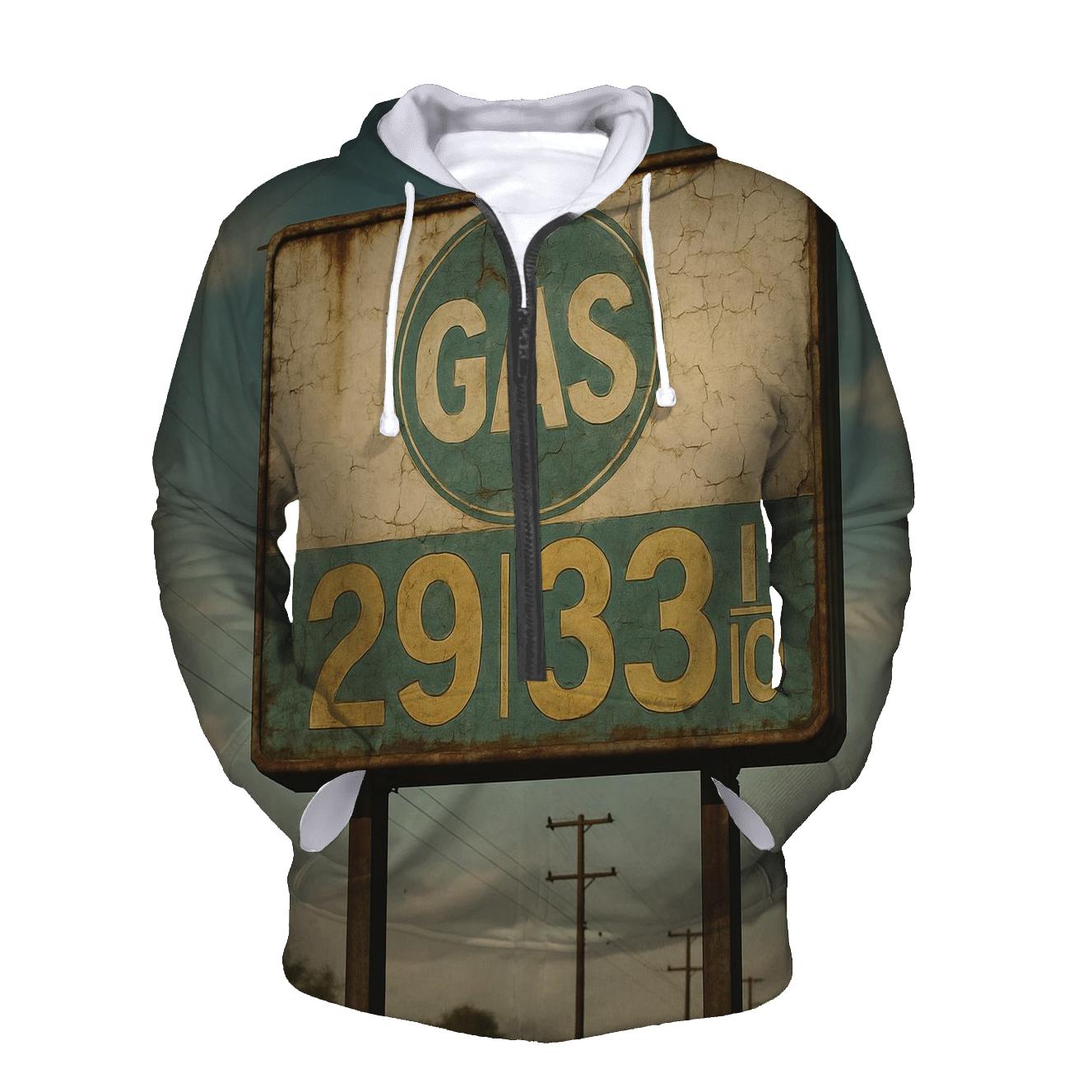 Weathered Roadside Gas Sign hoodie trends