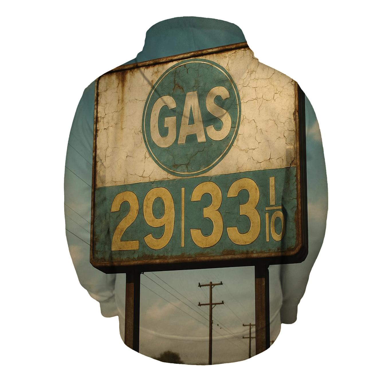 Weathered Roadside Gas Sign hoodie trends