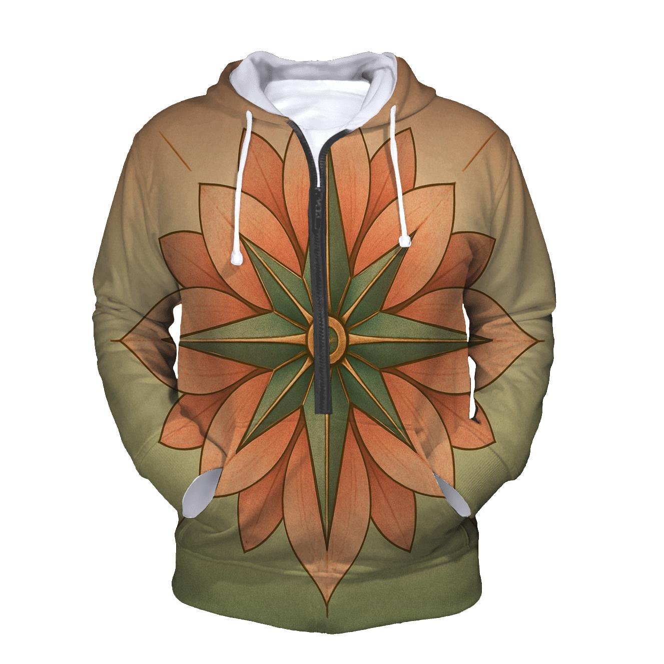 Horizon Compass Bloom designer hoodies