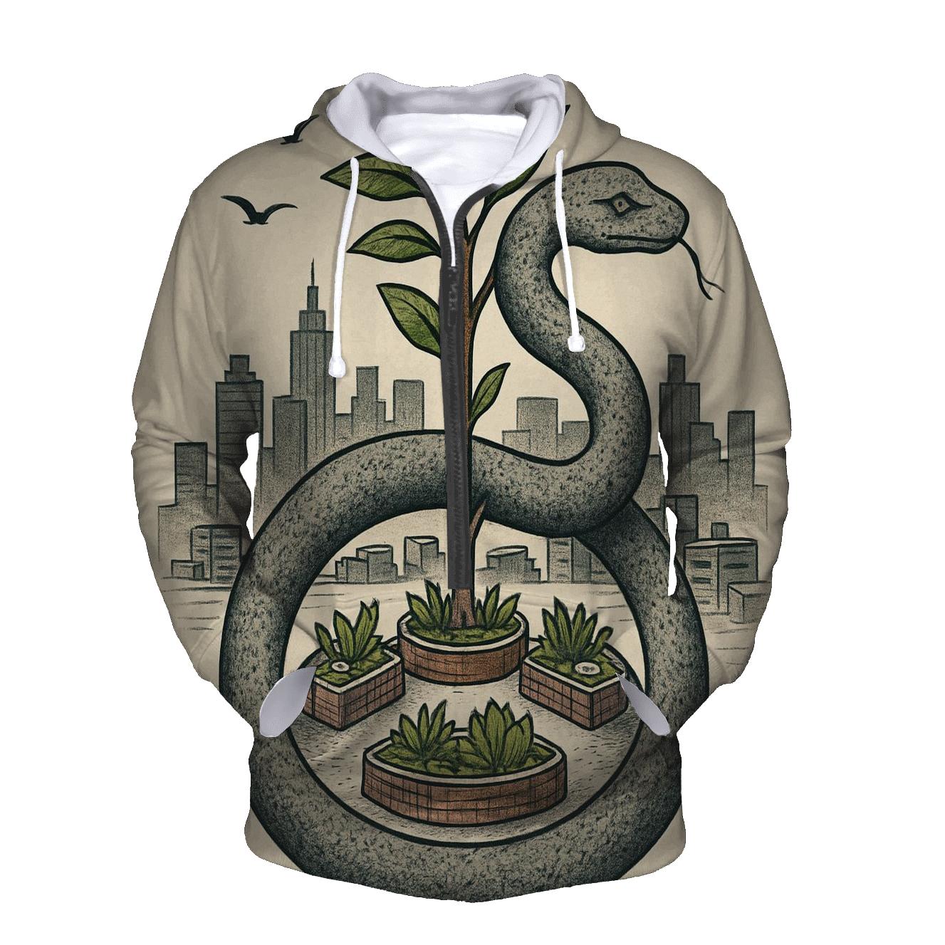 Seed City Ouroboros printed hoodies