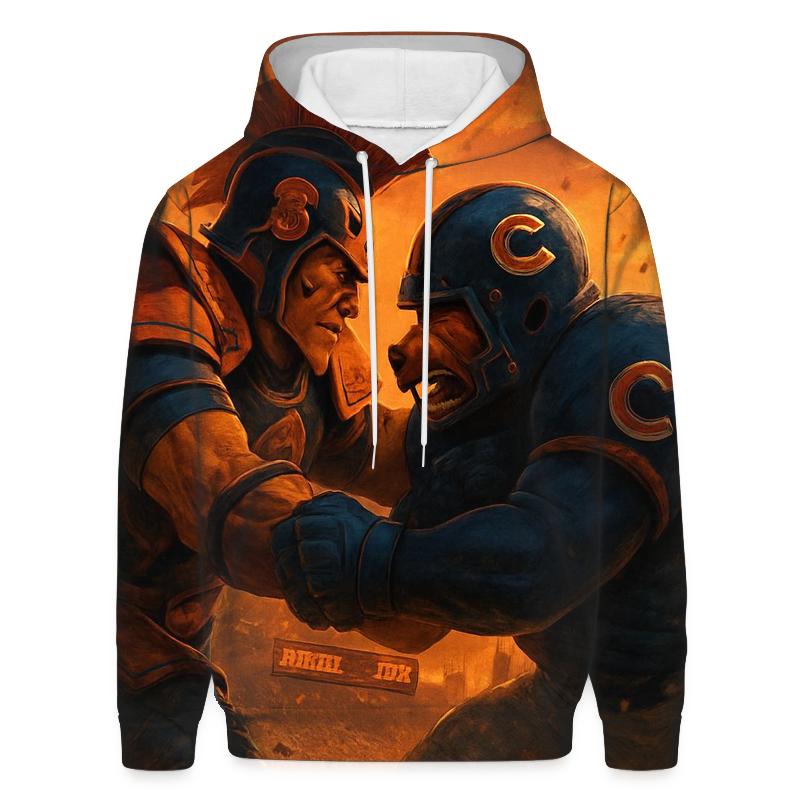Sunset Gridiron Showdown custom hoodies