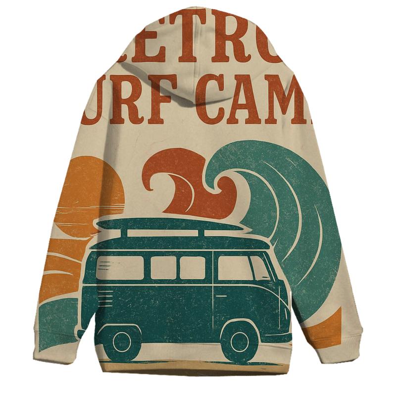 Sunset Surf Camp Poster zip-up hoodies