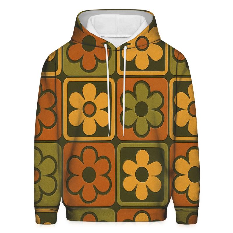 Funky Flower Medallions zip-up hoodies