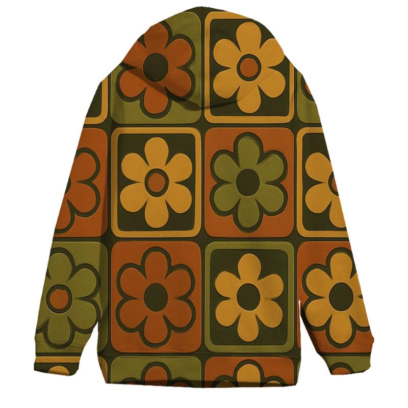 Funky Flower Medallions zip-up hoodies