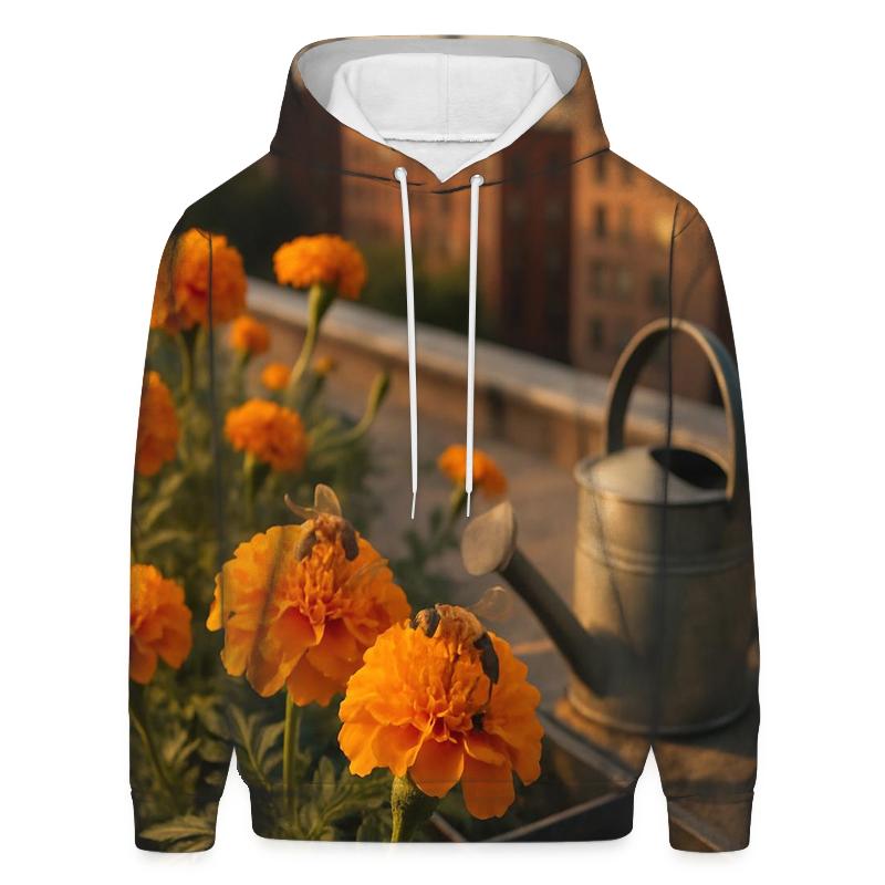 Urban Rooftop Bee Garden Marigolds hoodie trends