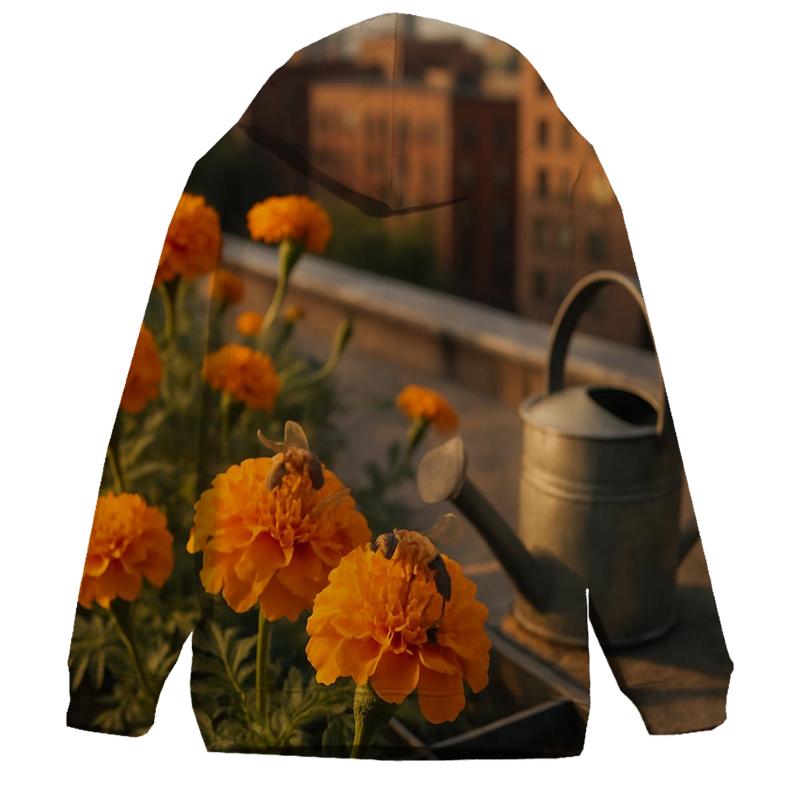 Urban Rooftop Bee Garden Marigolds hoodie trends
