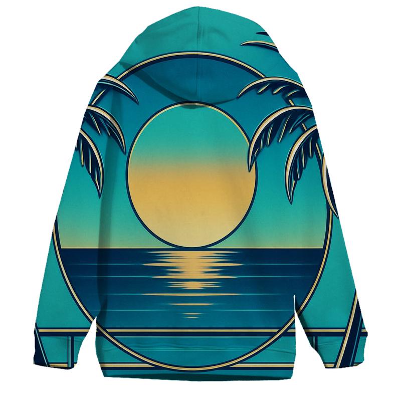Chrome Palm Horizon printed hoodies