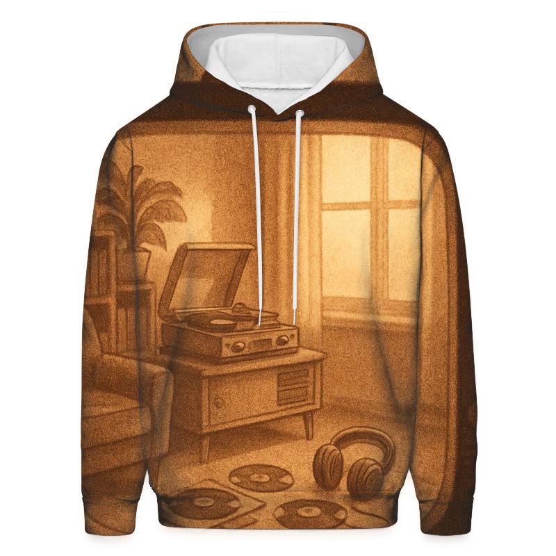 Retro TV Music Room graphic hoodies