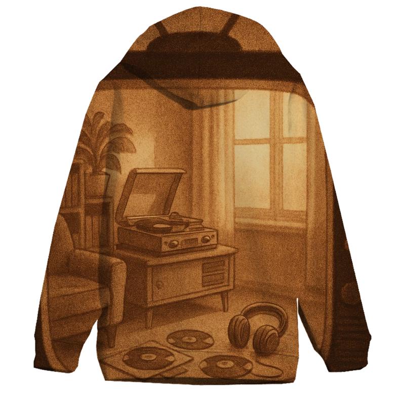 Retro TV Music Room graphic hoodies