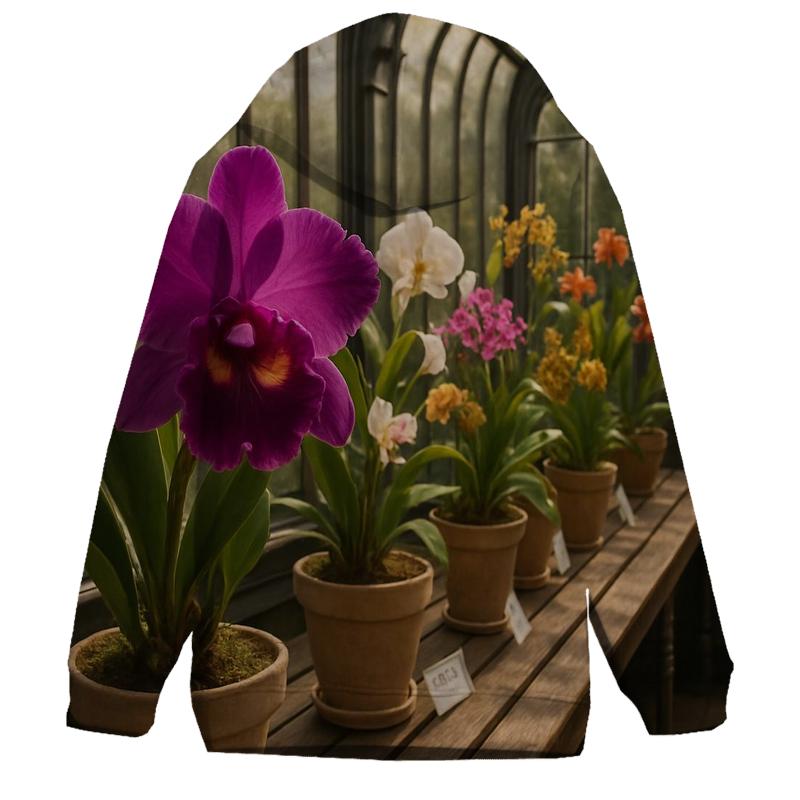 Vintage Conservatory Orchid Array pullover hoodies