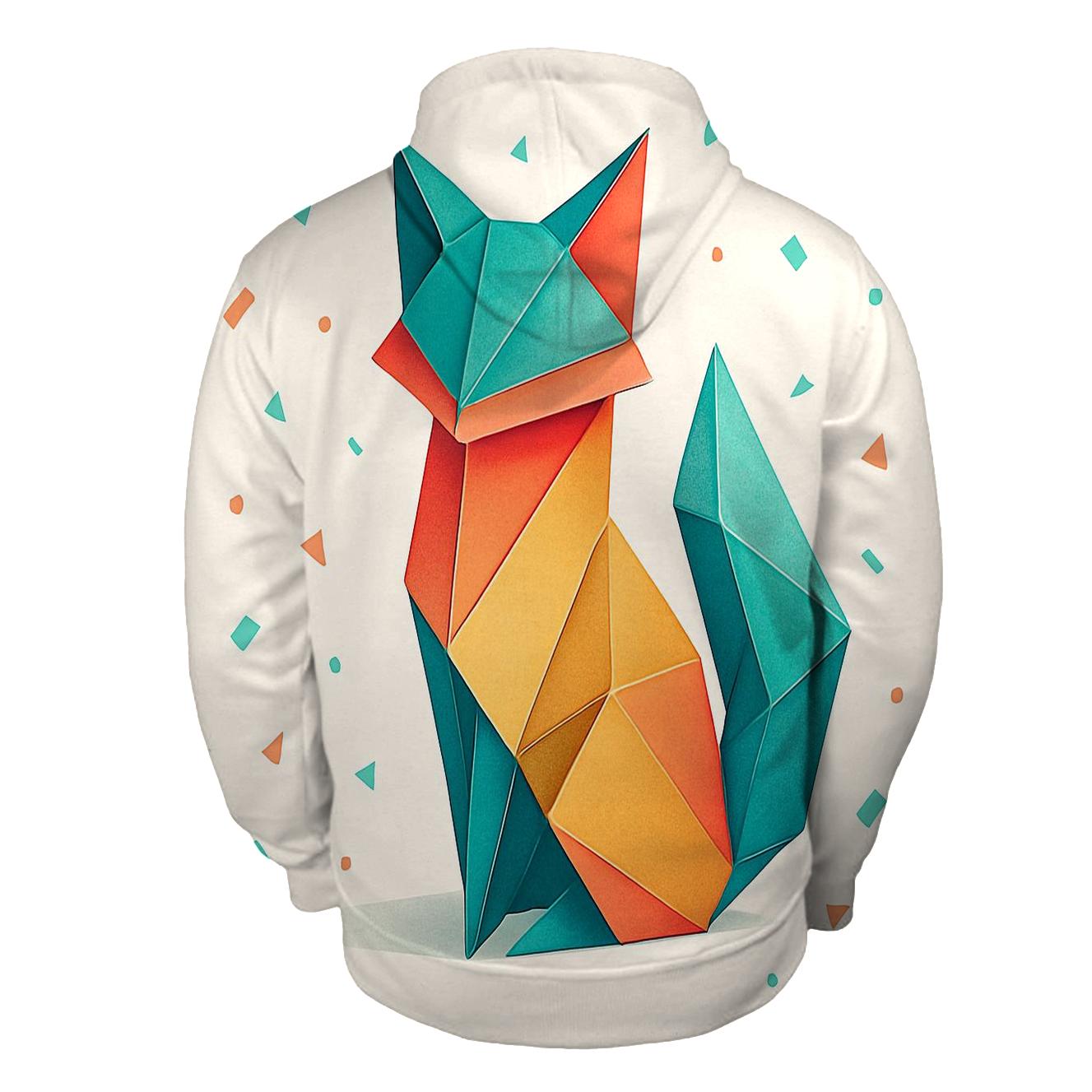 Chromatic Origami Fox hoodie styles
