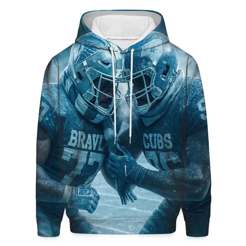 Frozen Field Faceoff graphic hoodies