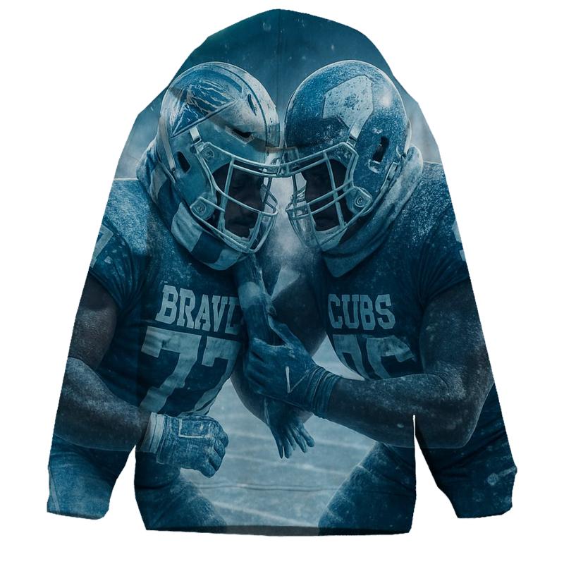 Frozen Field Faceoff graphic hoodies