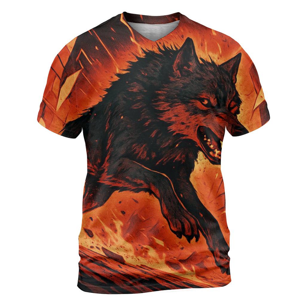 Glassfire Lone Runner creative print fashion shirts
