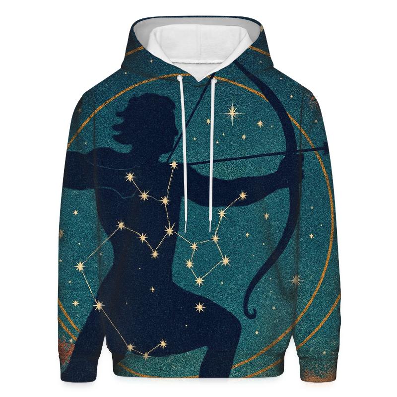 Sagittarius Star Archer Tapestry zip-up hoodies