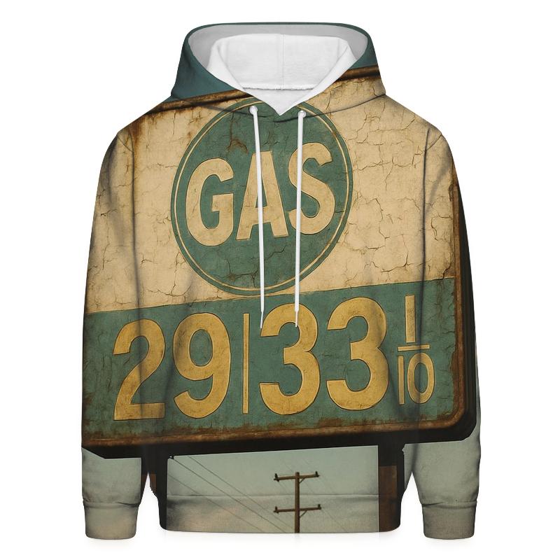 Weathered Roadside Gas Sign hoodies fashion