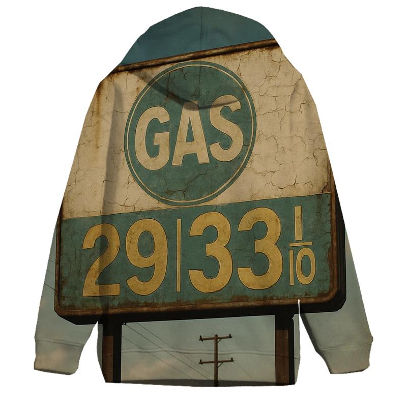 Weathered Roadside Gas Sign hoodies fashion