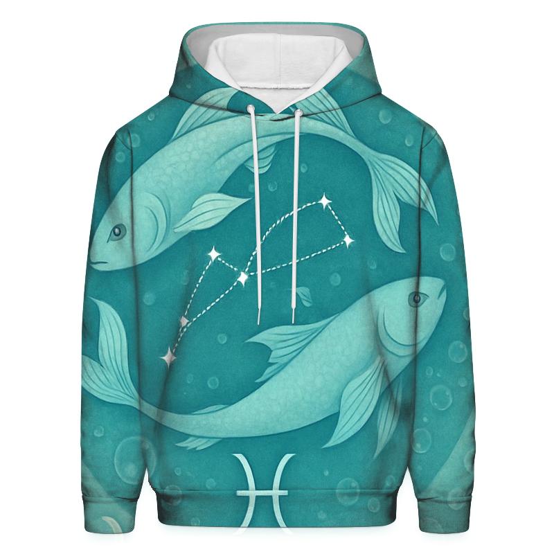 Pisces Cosmic Dual Fish Dream custom hoodies
