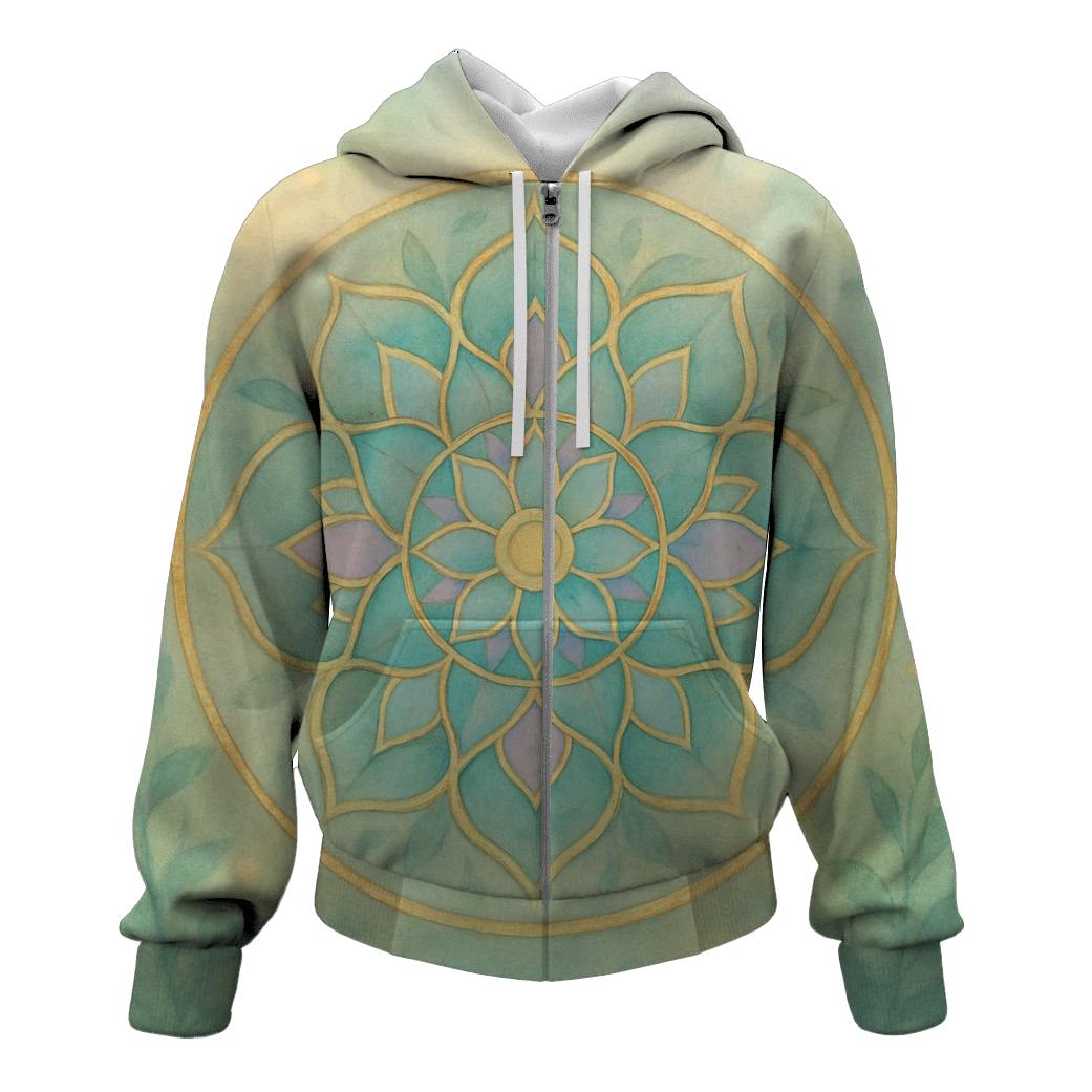 Luminous Mandala Garden pullover hoodies