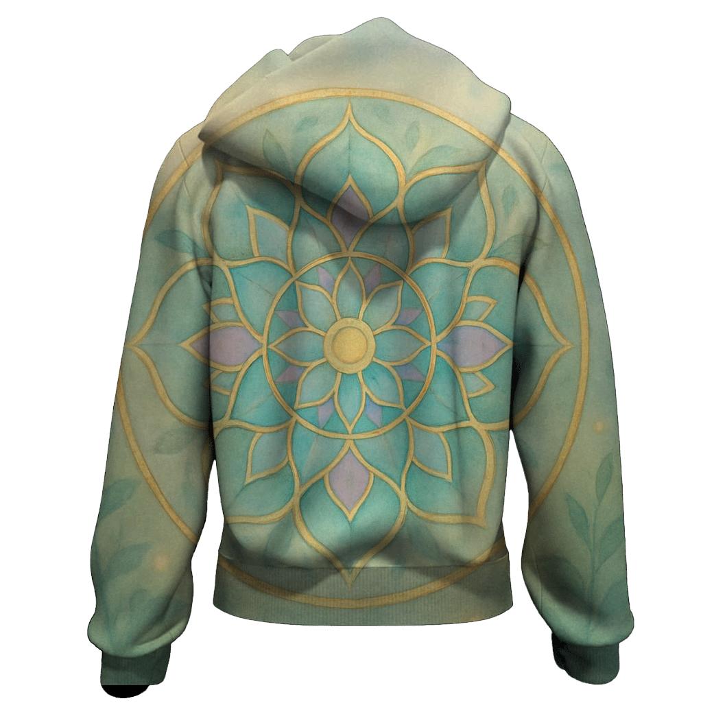 Luminous Mandala Garden pullover hoodies