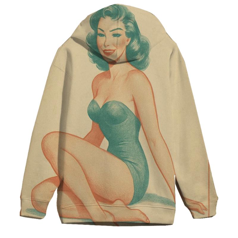Pinup Calendar Poster zip-up hoodies