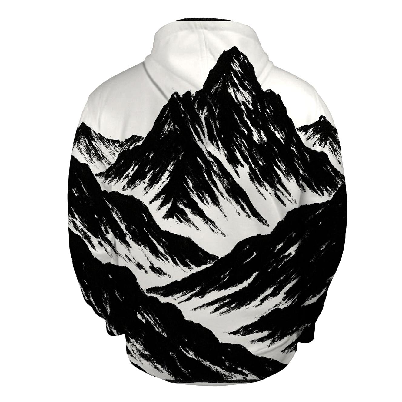 Monochrome Mountain Fold hoodie designs