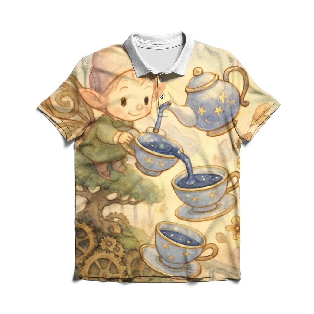 Clockwork Tea Garden Sprite premium cotton polo shirts