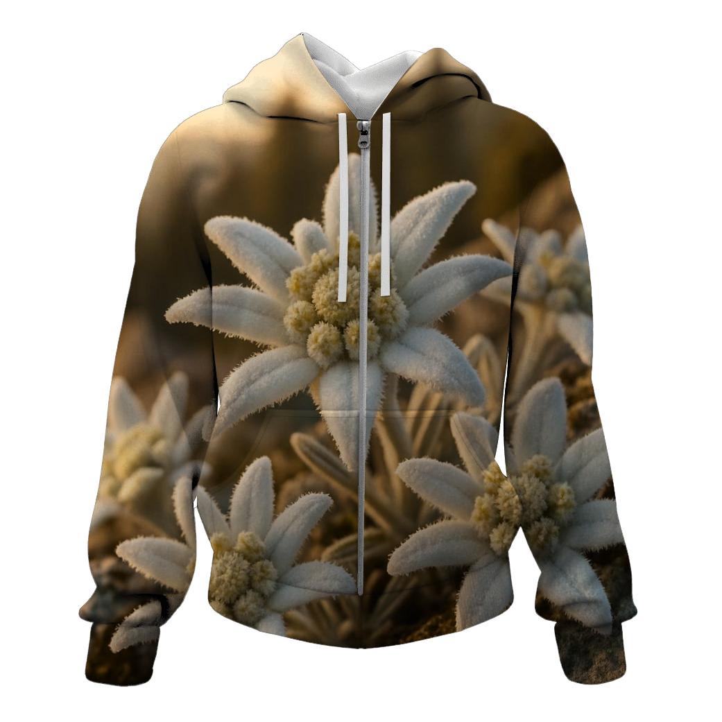 Alpine Edelweiss Study printed hoodies