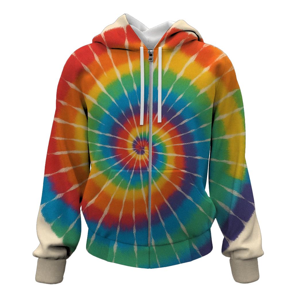 Spiral Rainbow Whirlpool embroidered hoodies