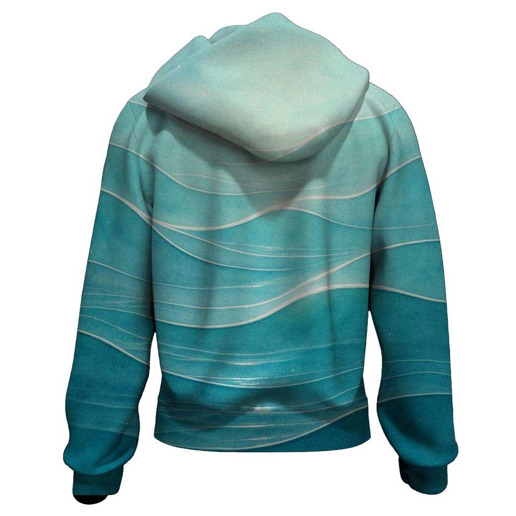 Serene Wave Of Light zip-up hoodies