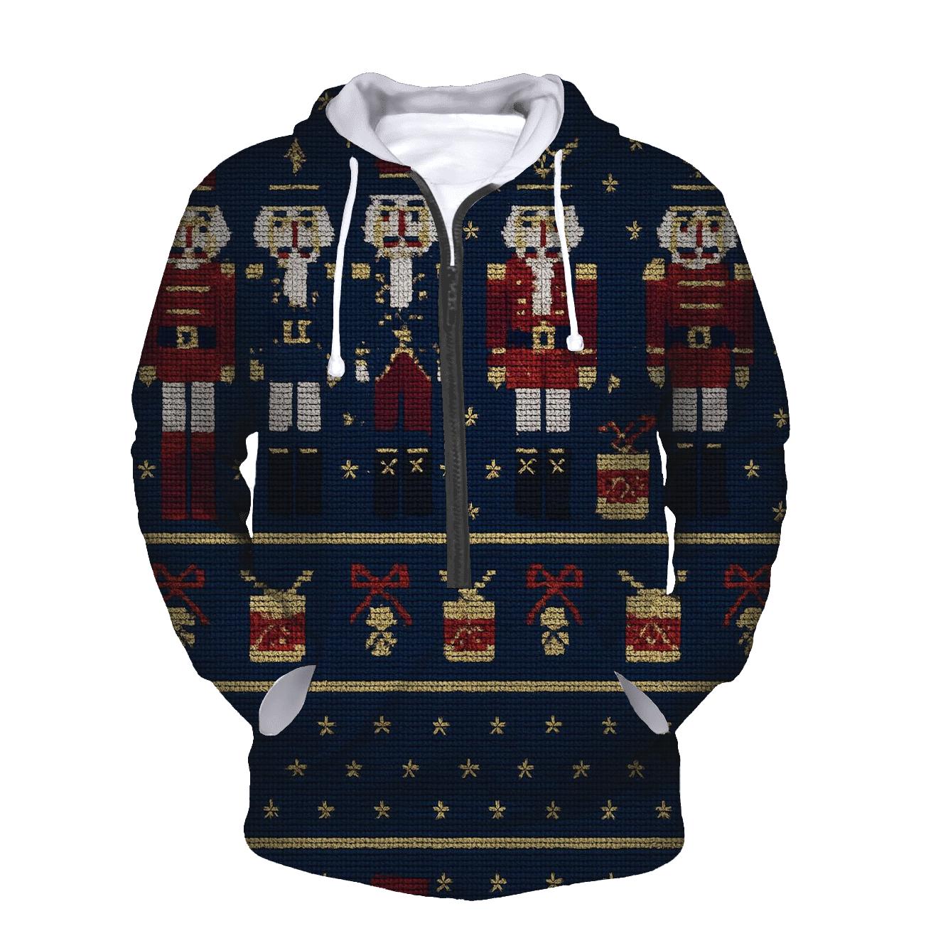 Nutcracker Parade Panel Design embroidered hoodies