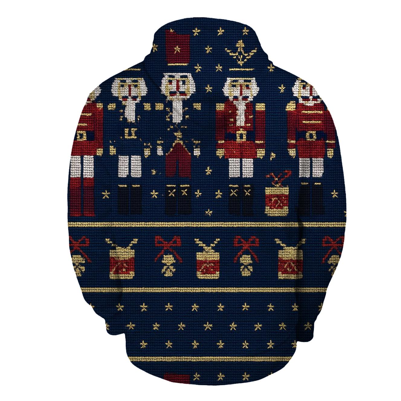 Nutcracker Parade Panel Design embroidered hoodies