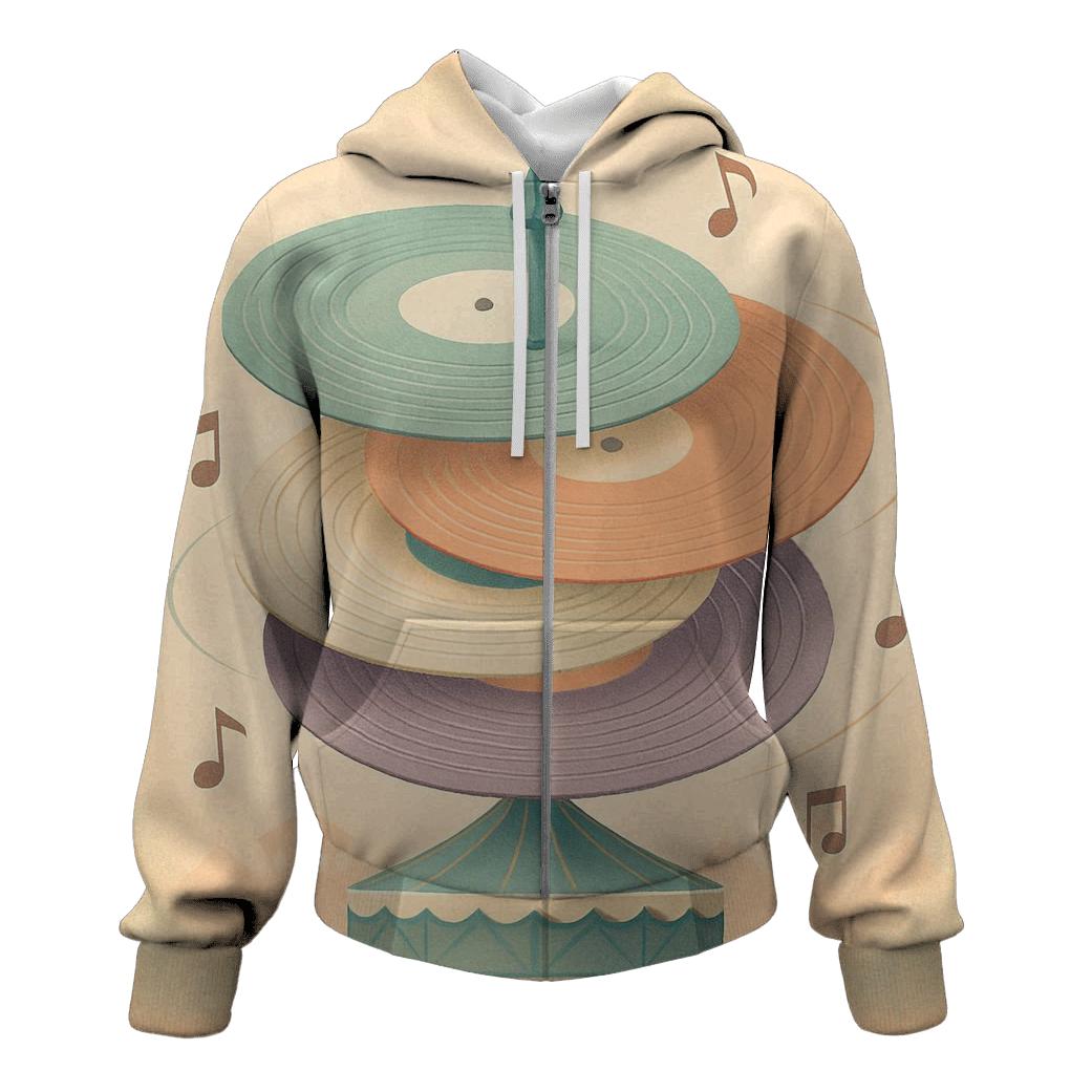 Vinyl Spiral Carousel designer hoodies