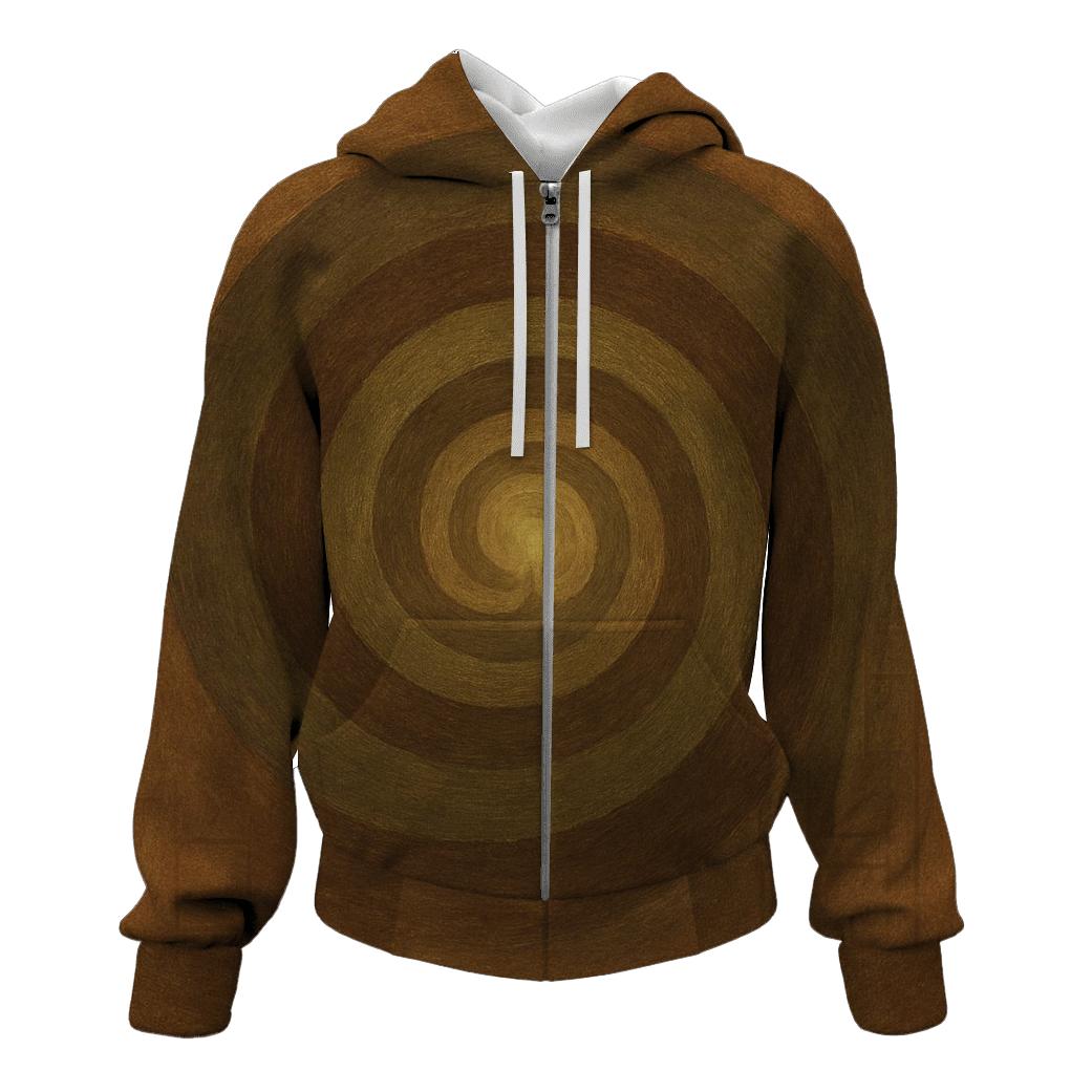 Quiet Spiral Passage zip-up hoodies