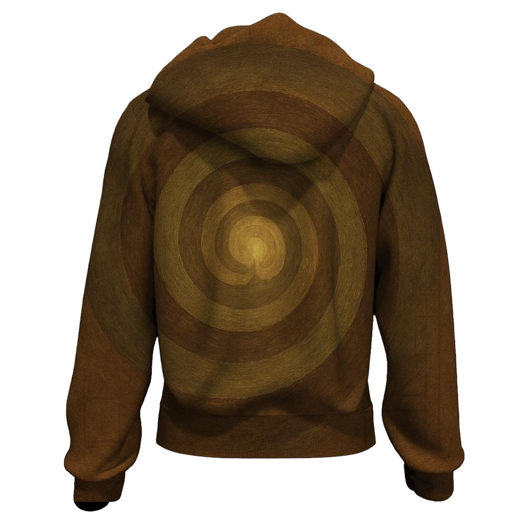 Quiet Spiral Passage zip-up hoodies