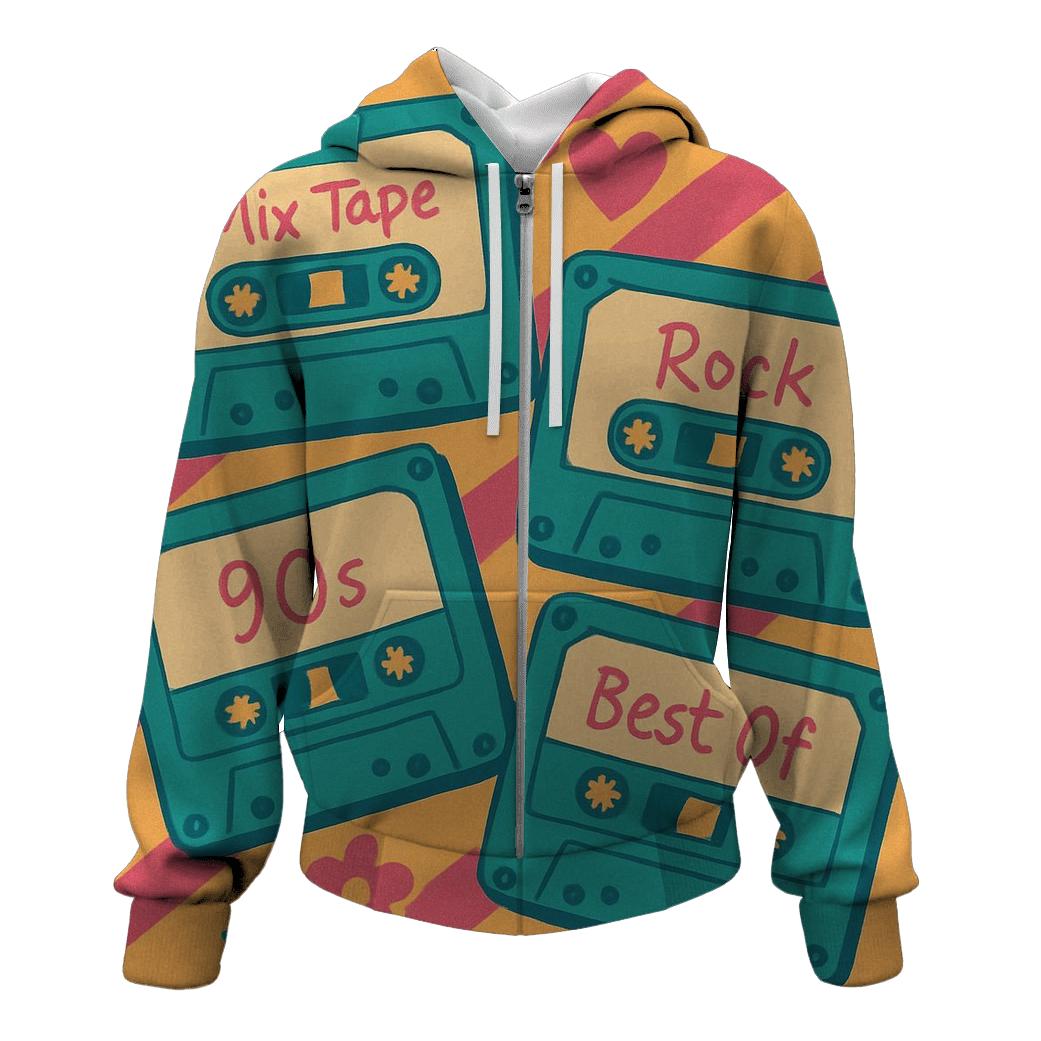 Cassette Collage custom hoodies