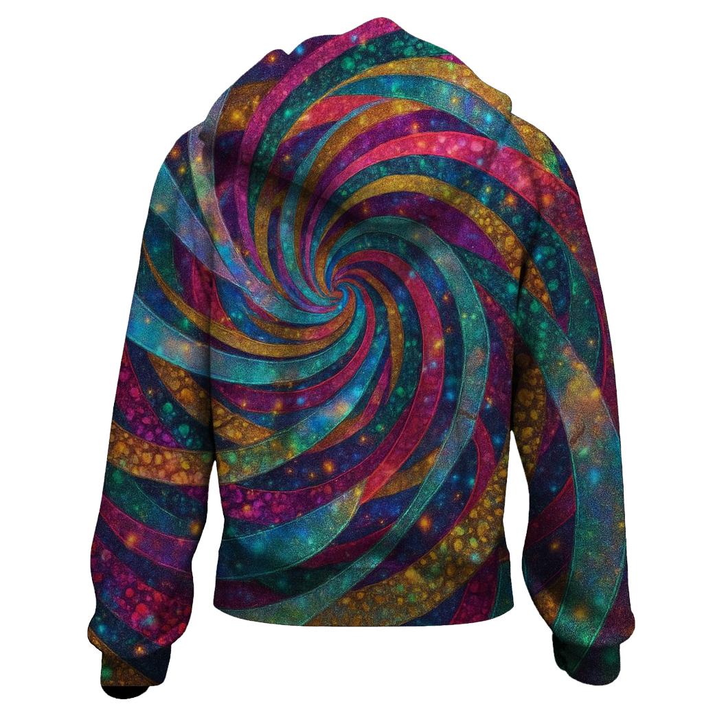 Prismatic Carnival Swirl lightweight hoodies