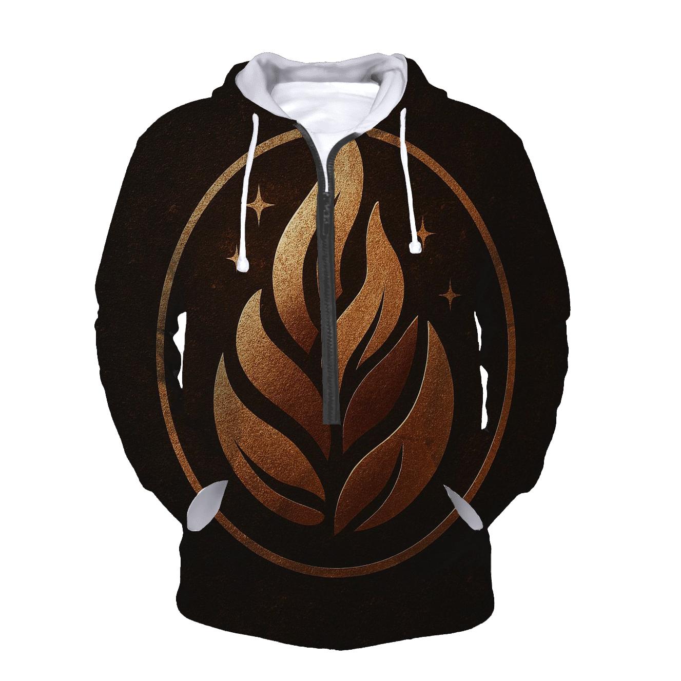 Roast Flame Emblem embroidered hoodies