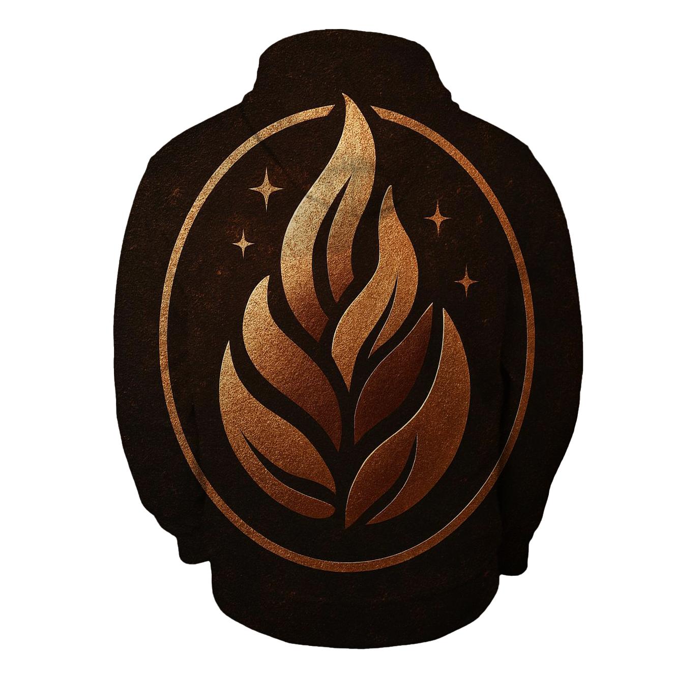 Roast Flame Emblem embroidered hoodies