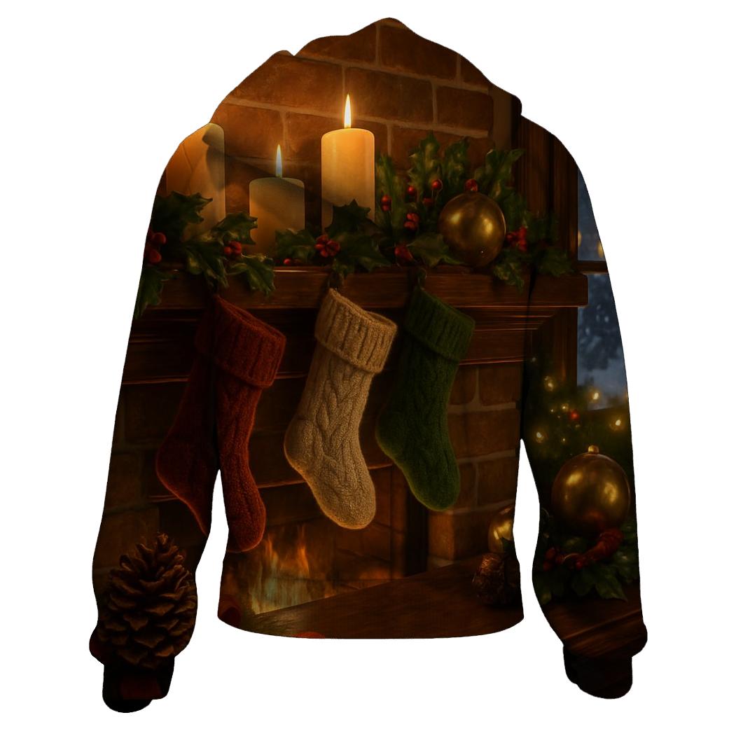 Mantelpiece With Knitted Stockings hoodies fashion