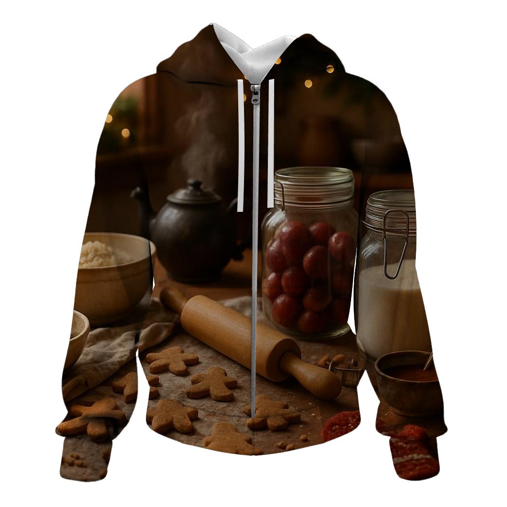 Baking Sugarplum Kitchen Table zip-up hoodies