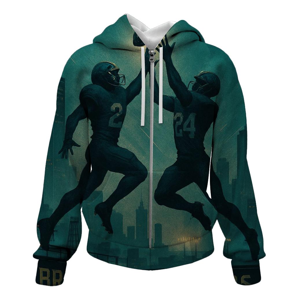 Skyline Blitz Duel printed hoodies