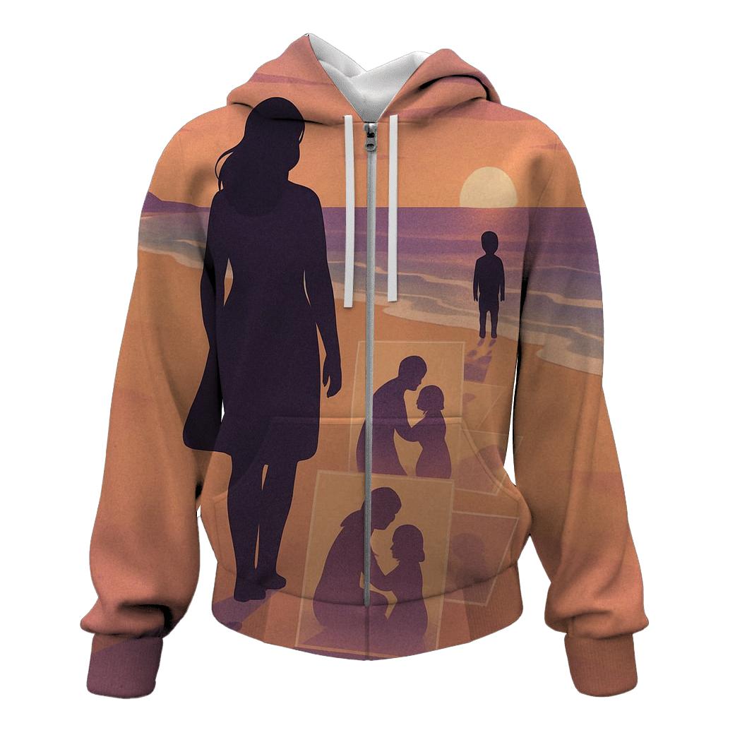 Footprints In The Heart embroidered hoodies