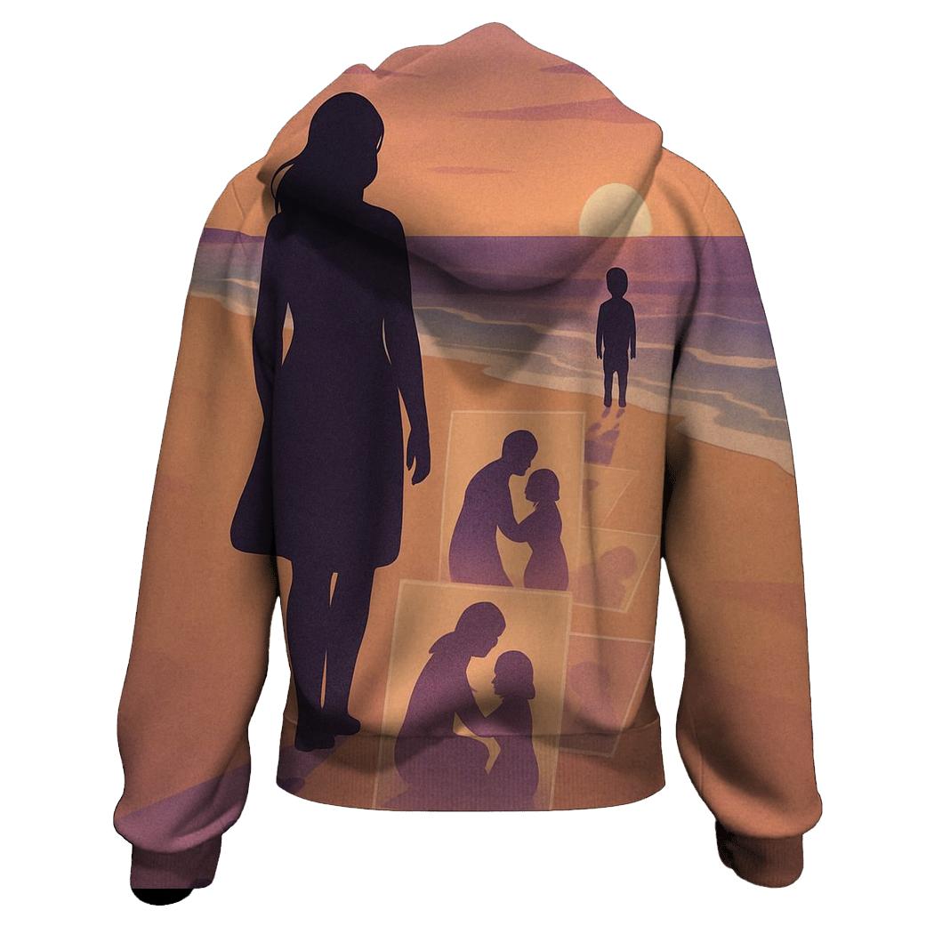 Footprints In The Heart embroidered hoodies