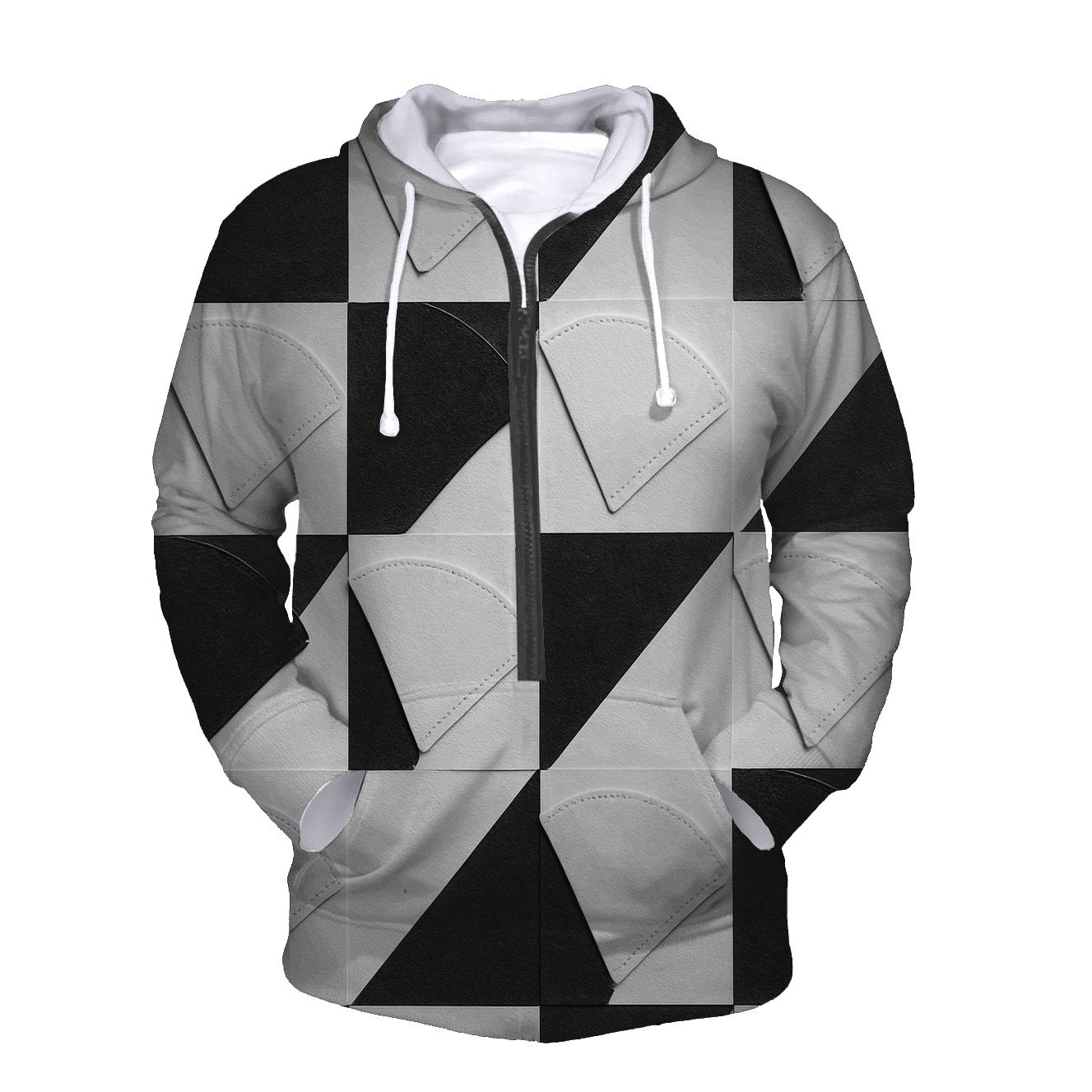 Filter Grid Pattern lightweight hoodies