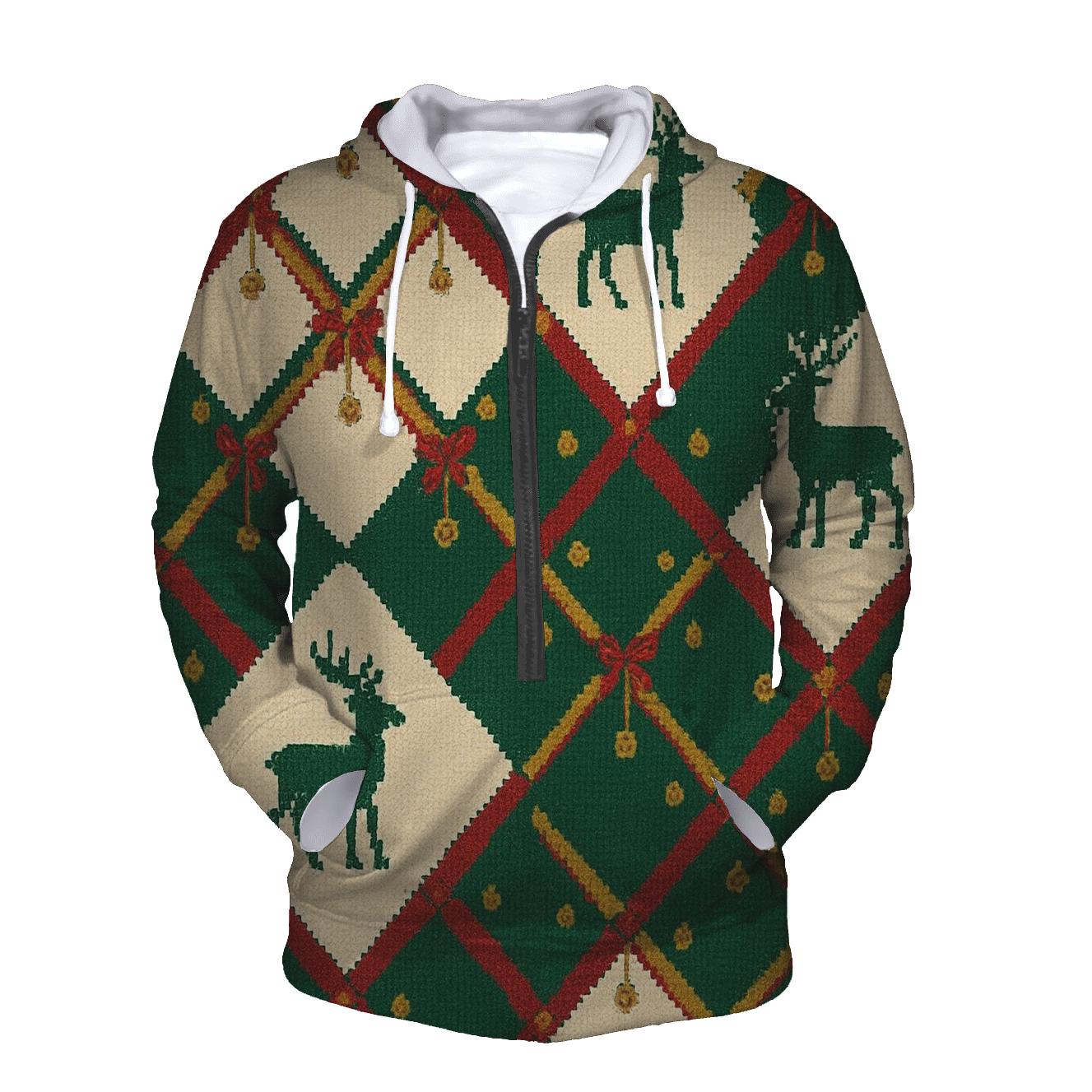 Sleigh Bell Crisscross Design heavyweight hoodies