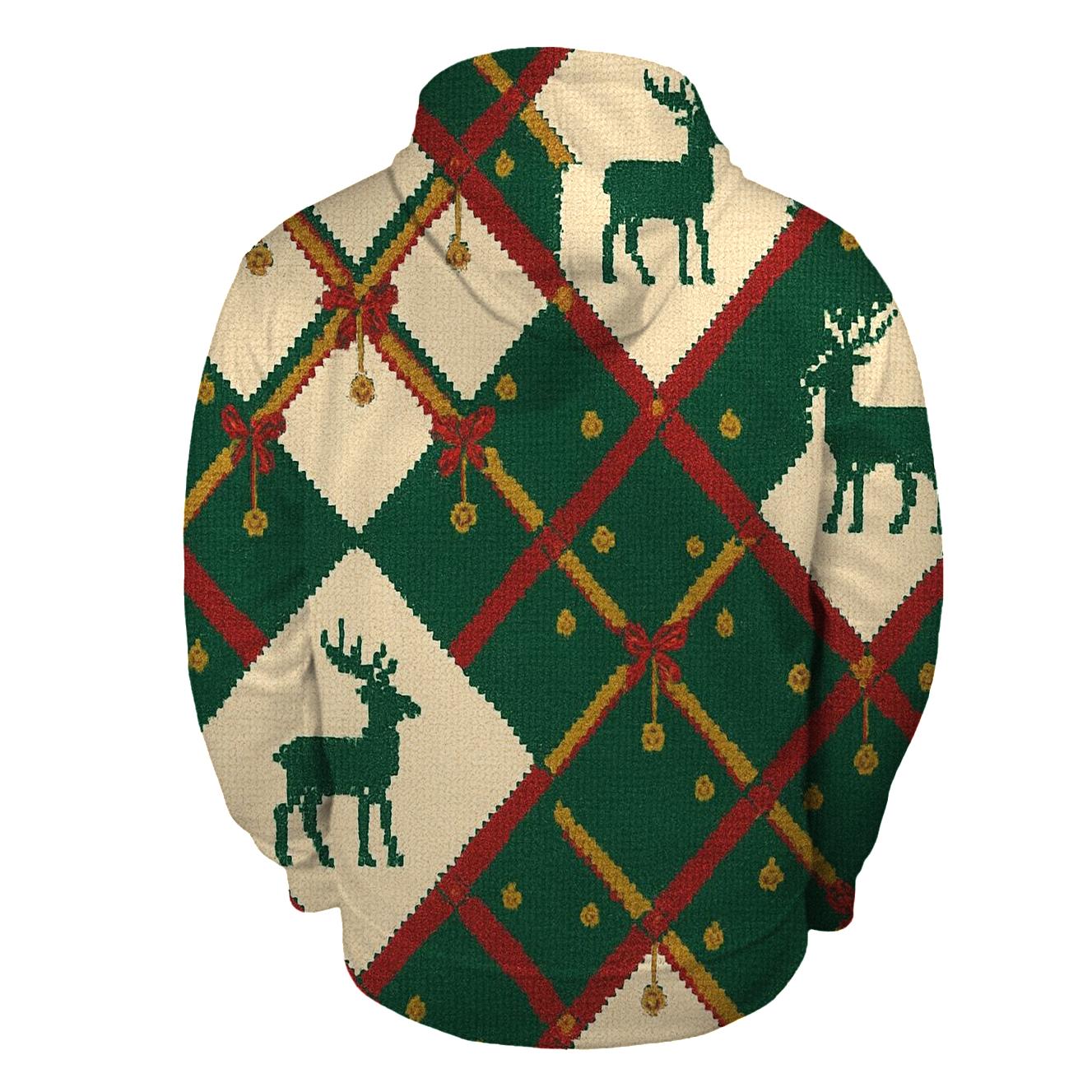 Sleigh Bell Crisscross Design heavyweight hoodies