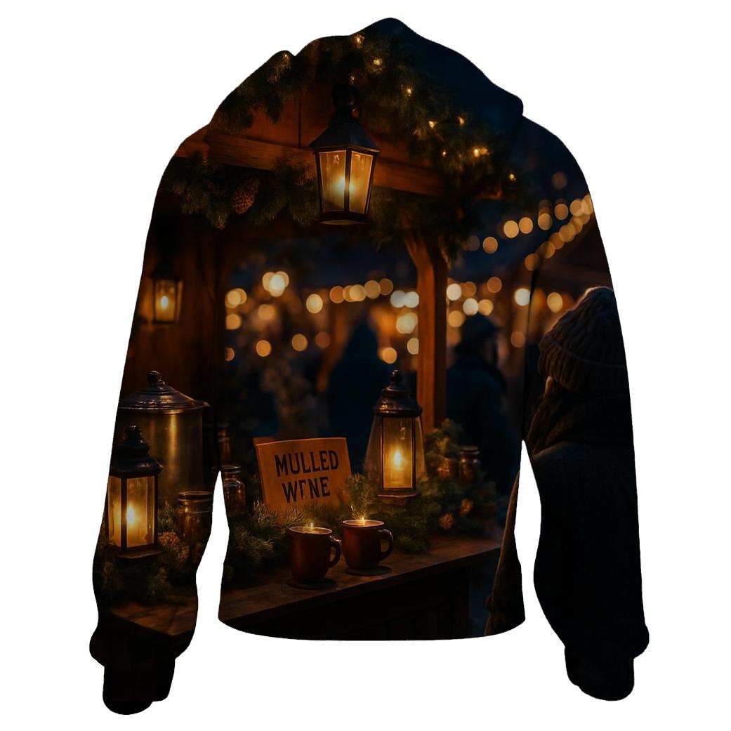 Market Stall With Mulled Wine lightweight hoodies