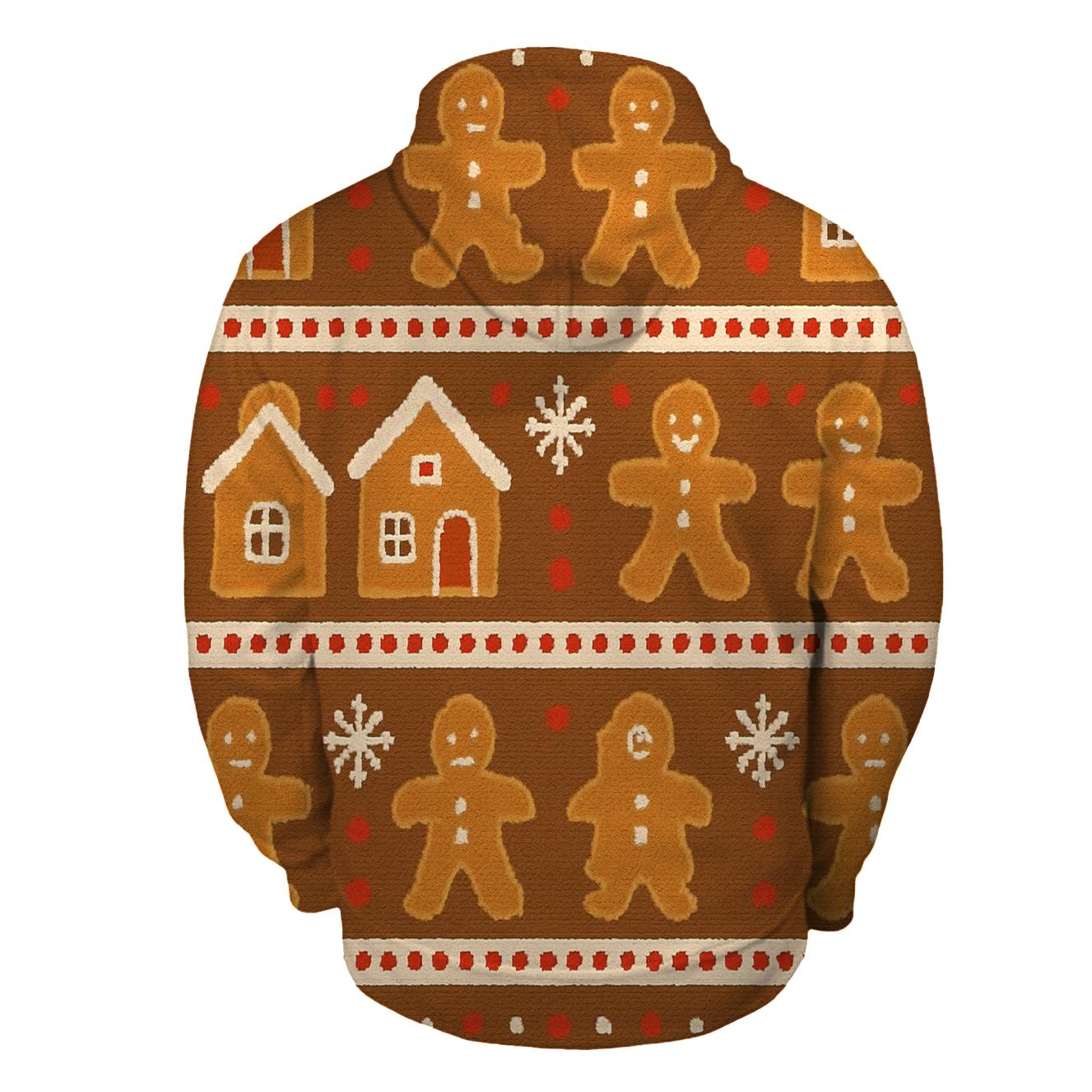 Gingerbread Village Parade Design heavyweight hoodies